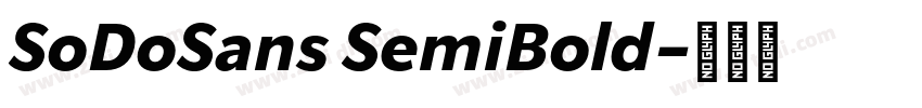 SoDoSans SemiBold字体转换